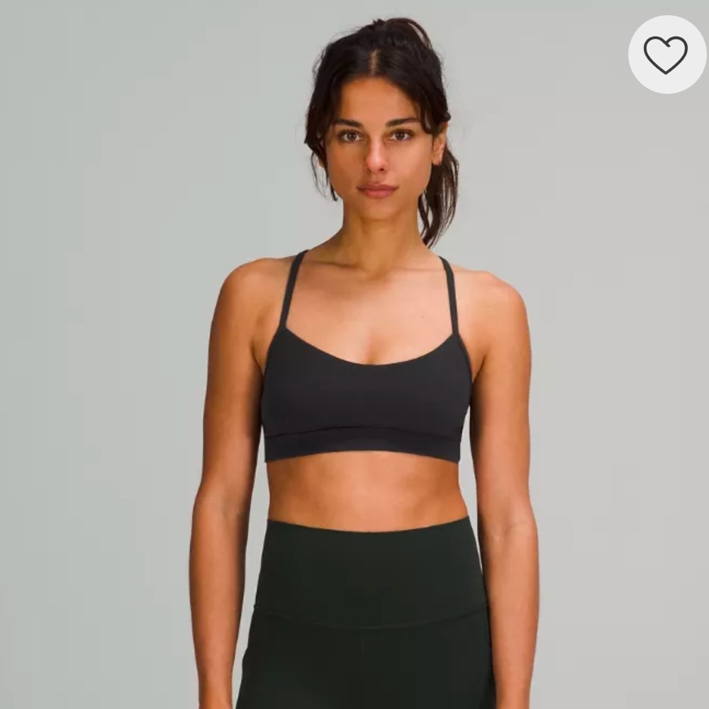 🍋LULULEMON FLOW Y BRA. Size 2. BLACK. NULU 🍋